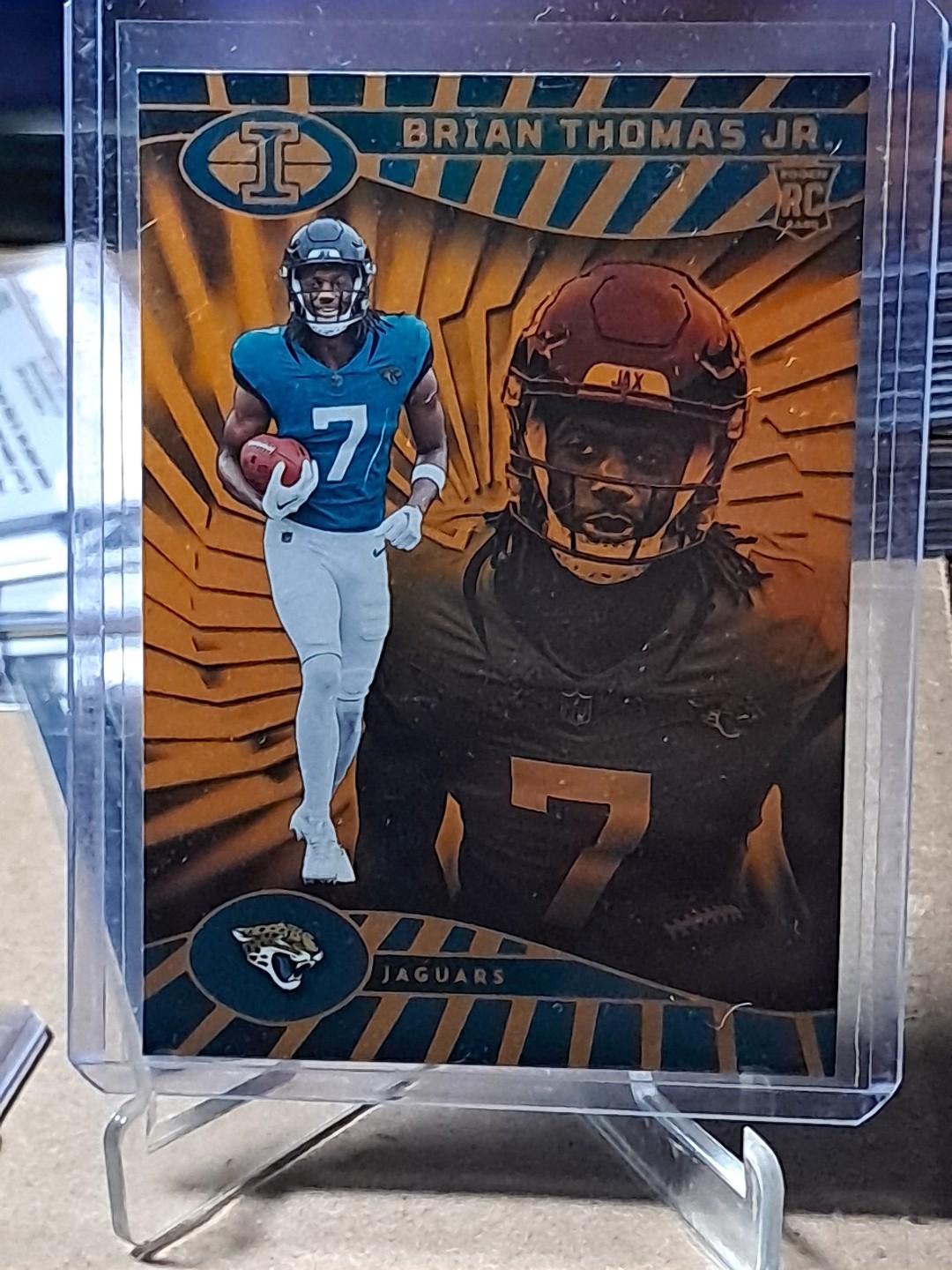 2024 Panini Illusions - Brian Thomas Jr. #41 Trophy Collection Orange (RC)