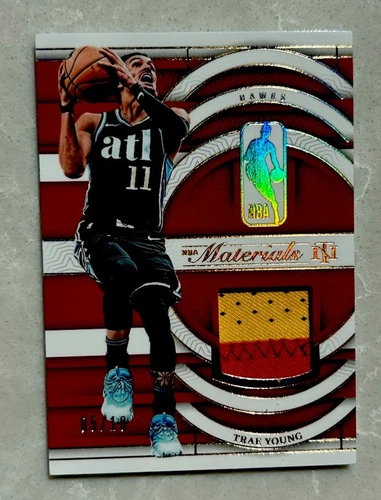 2023-24 Panini National Treasures - NBA Materials Prime Trae Young /10 (MEM)