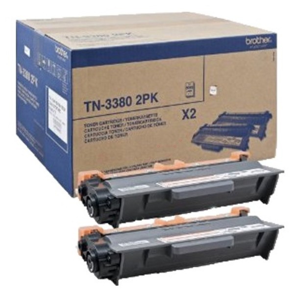 Original Brother TN-3380TWIN TN-33802PK Toner Doppelpack Schwarz 2 StüCk-image