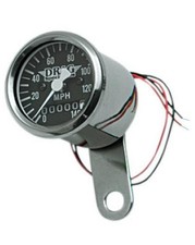 Drag Specialties Mini Mechanical Speedometer 1 78in. 224060 Ratio - Black F...