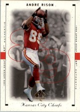 Andre Rison 1999 SP Authentic #42 Kansas City Chiefs NFL Football Card