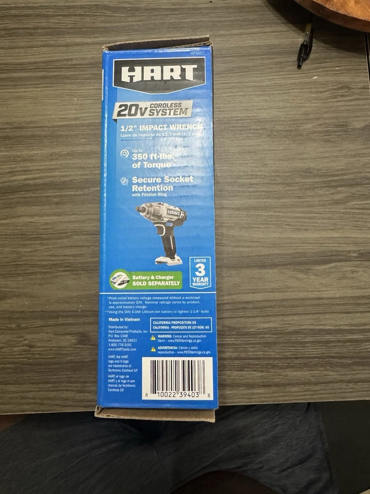 Llave de impacto HART HPIW01 - azul Foto 3 de 4