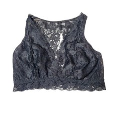 Soma Embraceable Lace Bralette Black V-Neck Wireless Size Medium