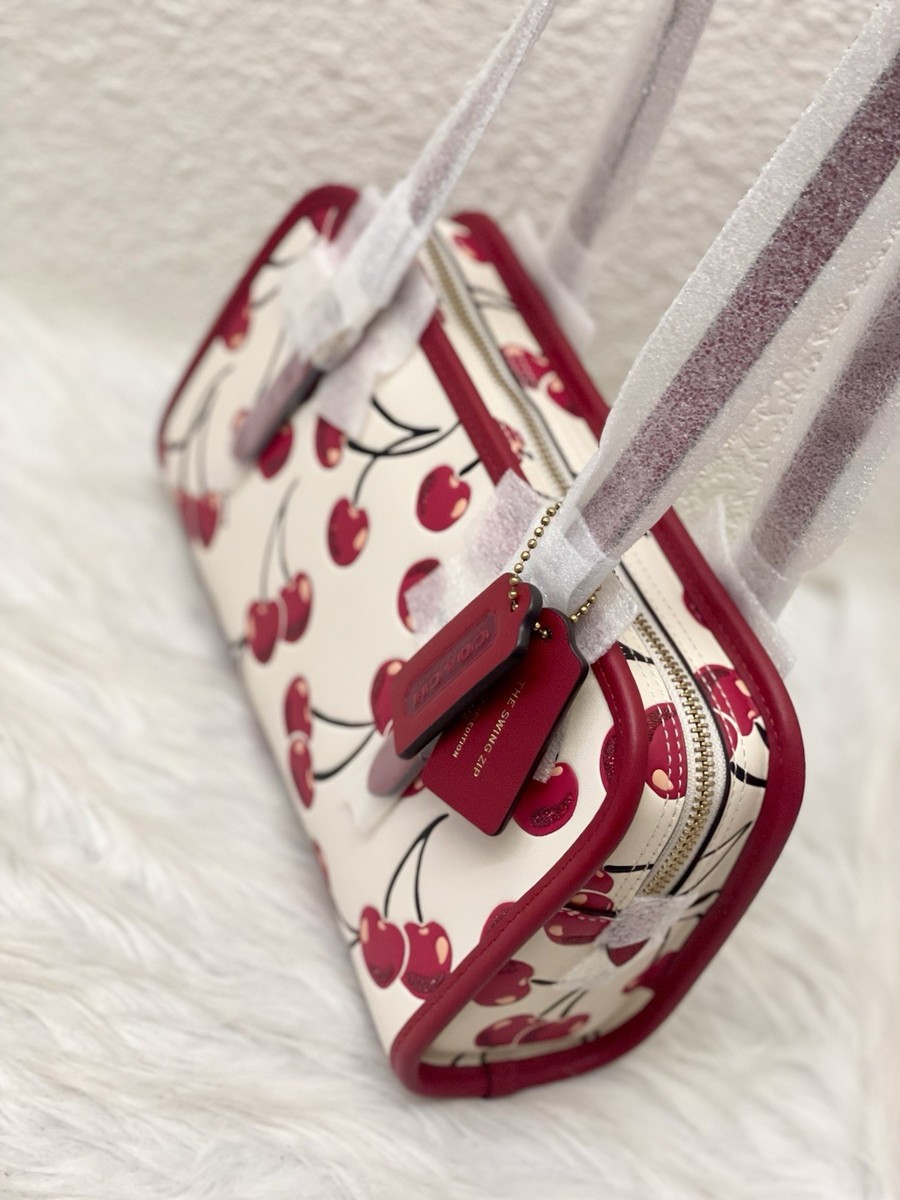 NWT Coach Swing Zip Bag With Cherry Print $425 NWT CZ494 | eBay