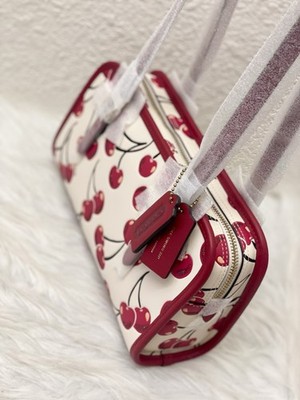 NWT Coach Swing Zip Bag With Cherry Print $425 NWT CZ494 | eBay
