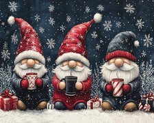 Christmas gnome Paint by Numbers Kits for Adults - Paint by Number Kits for Beg