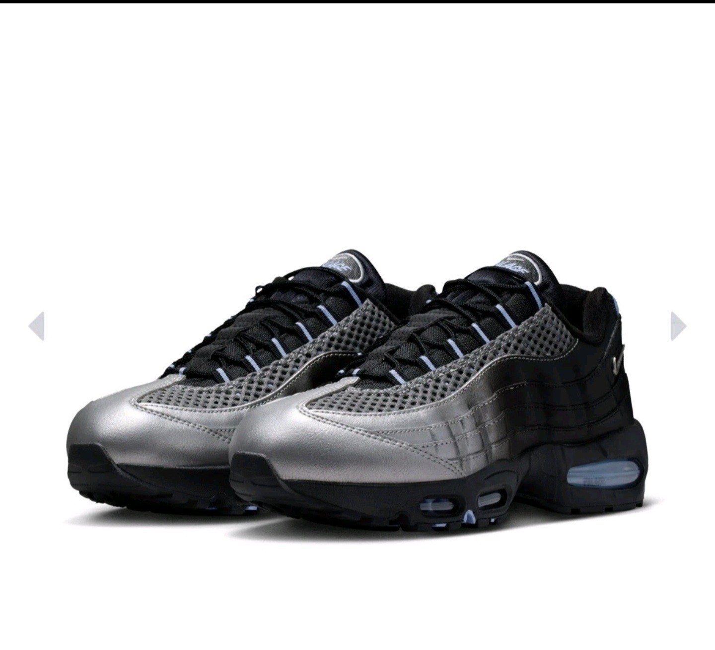 PALACE NIKE AIR MAX 95 BLACK / SILVER / BLUE - UK9.5/US10.5- ORDER CONFIRMED ✅ image 5