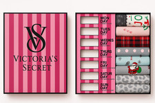 Ladies Victoria  s Secret 7 Pack High Leg Lace Trim Underwear Xmas Set