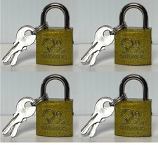 4 Pcs Small Locks with Keys, Mini Padlock for Luggage Lock, Backpack Locker