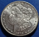 A 1878-S Morgan Silver Dollar San Francisco Mint. Uncirculated