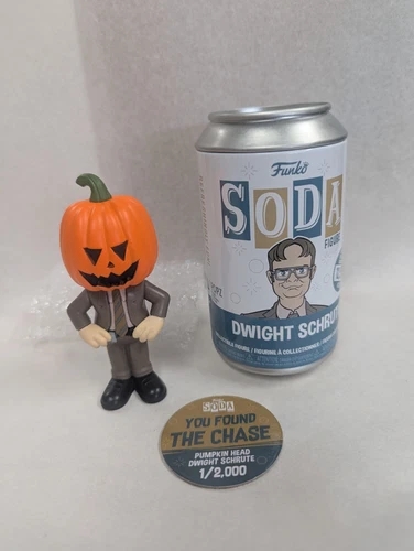 Funko Soda The Office Dwight Schrute Pumpkin Head Chase 1/2000 Vinyl Figure Rare
