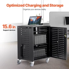 Mobile Locking Charging Cart for 36 Devices - Secure & Efficient Charging for La