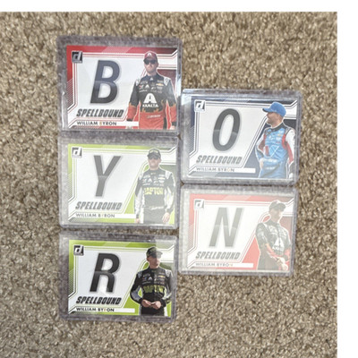 2026 William Byron Spellbound Panini Donruss 5 Card Lot NASCAR Racing Cards