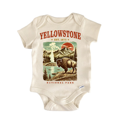 Travel Yellowstone National Park Newborn Baby Onesie  Bodysuit