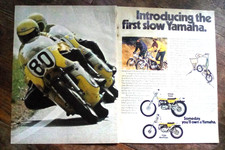 1974 Yamaha TY250 Trials TY80 Mini First Slow Bike Motorcycle Print Ad 2 page