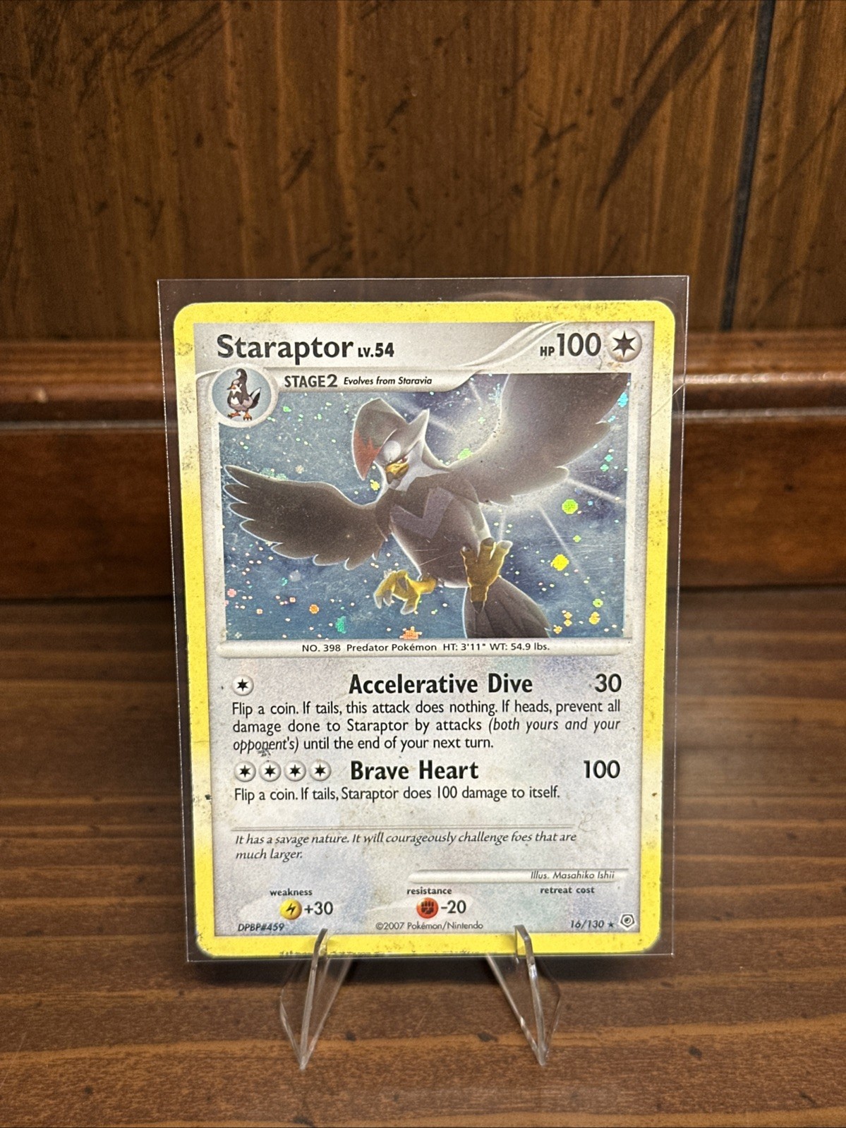Pokémon TCG Staraptor Holo 16/130 Diamond & Pearl MP Pokemon Card