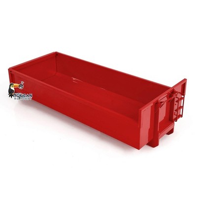 1/14 Red U-shaped Short Bucket for 10x10 8x8 Hydraulic Roll on/off RC Truck Car