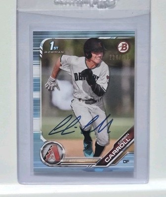 SIGNED Corbin Carroll 2019 Bowman Draft BD-125 Sky Blue Paper #/499 1st Rookie