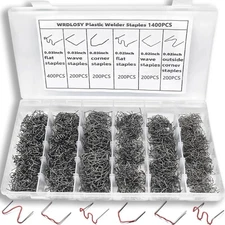 1400 Plastic Welding Staples Kit Welder 6 Different Shapes Stainless Steel ,..,,