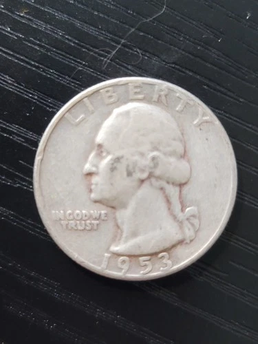 1953‑D Washington Quarter • 90% Silver • Denver Mint VF