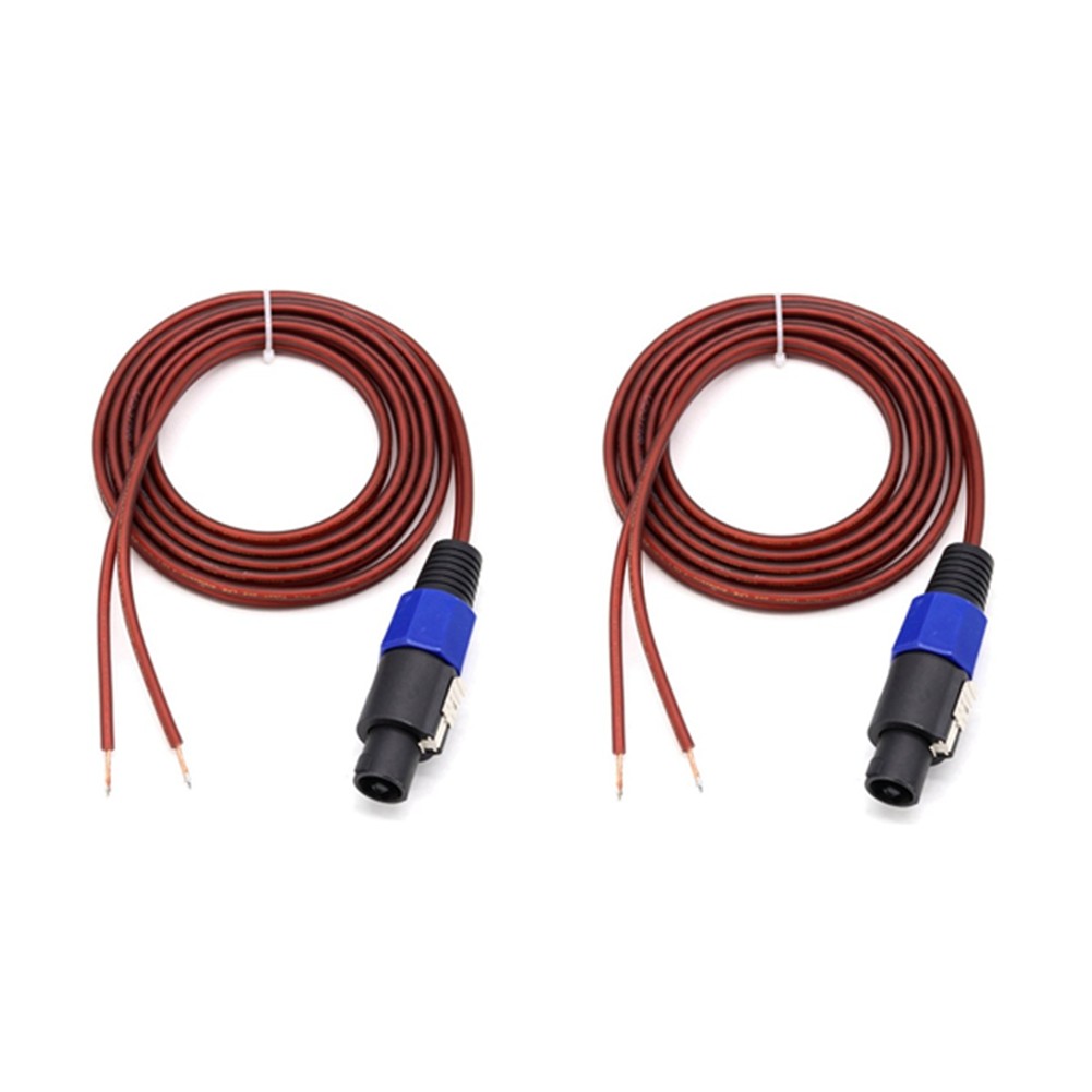 2Pcs Speakon Speaker Cable Bare Wire Open End Cable Amplifier Connection1323