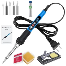 Soldering Iron Kit, 90W 110V Fast Heat up LCD Digital Soldering Gun kit with ...