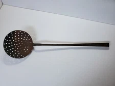 Antique 19.5" Wrought Iron Sieve STRAINER LADLE Hearth Primitive Farmhouse Farm