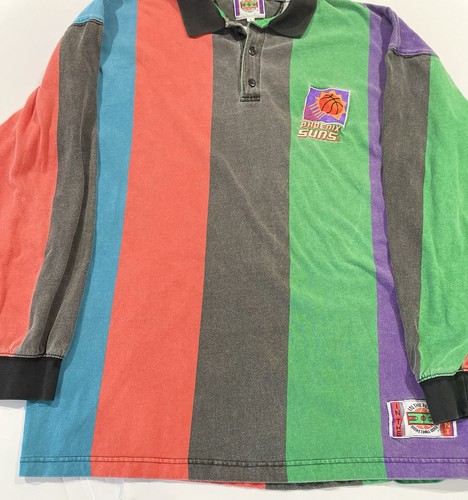 Vintage Phoenix Suns Polo Shirt 90’s In The Paint NBA Colorful Size L - Picture 6 of 9