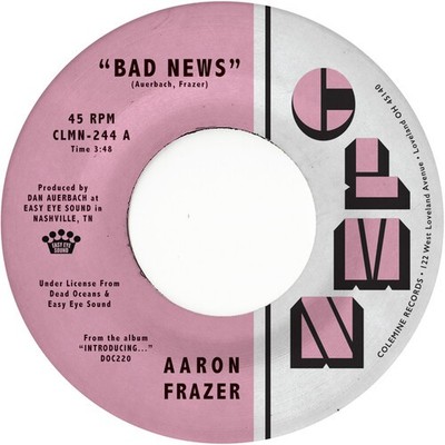 Aaron Frazer - Bad News / Done Lyin' - Grey [New 7'' Vinyl] Colored Vinyl, Gray