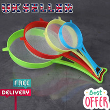 SET OF 4 KITCHEN PLASTIC SIEVES/ STRAINER /COLANDER/ SIFTER/ SIEVE IN ASST SIZES