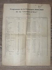 RARE - Programme officiel 1936-1937 croiseur Jeanne d’Arc Marine Nationale