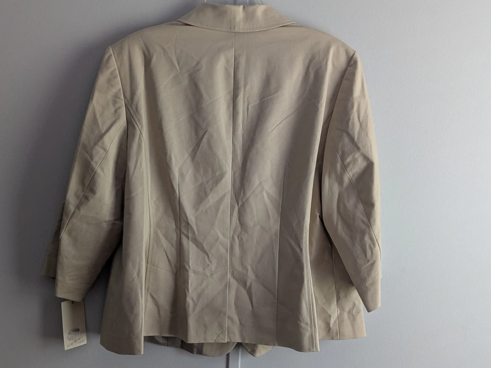 Blazer Jacket Sejour Women's Size 18W Brown Khaki - Image 4 of 4