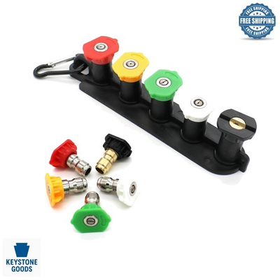 #ad 4500 PSI Pressure Washer Nozzle Tips Set 5 Stainless Steel amp; Brass Spray Ti... $11.67