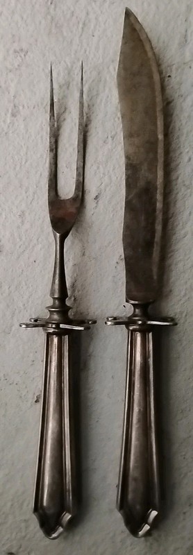 Vintage Knife And Prong Set