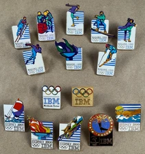 1998 Nagano & 2000 Sydney IBM Olympic Pin Lot (15) Worldwide Partner Sponsor