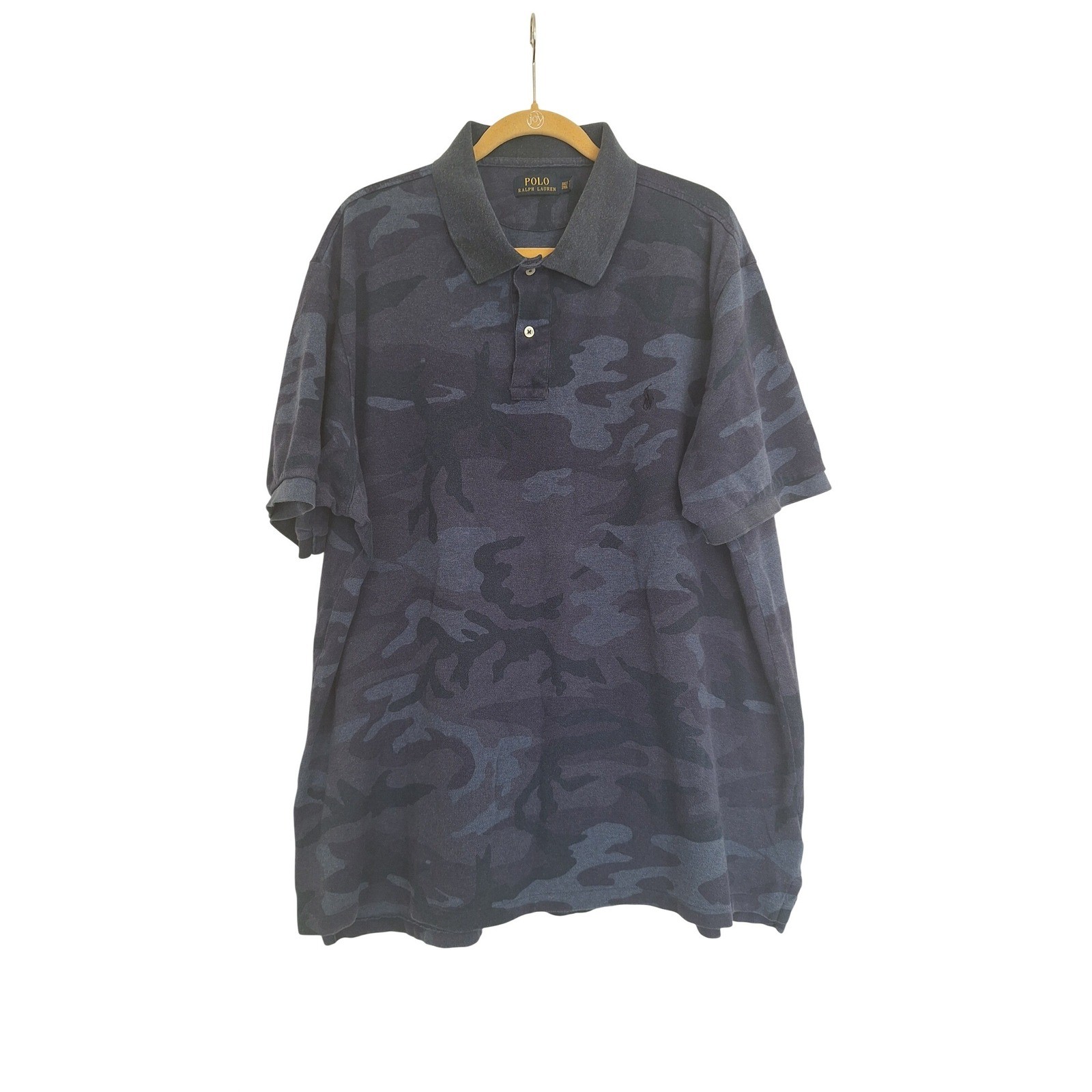 Polo Ralph Lauren Men's Blue camo polo shirt Size 3x