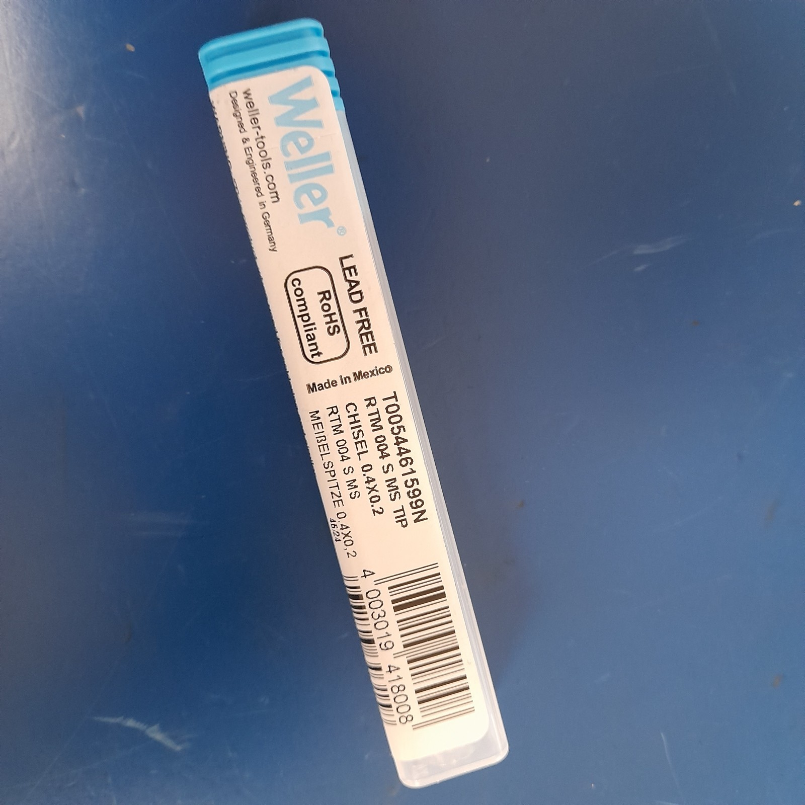 Weller Soldering Irons RTM 004 S MS TIP Chisel 0.4 x 0.2 T0054461599N
