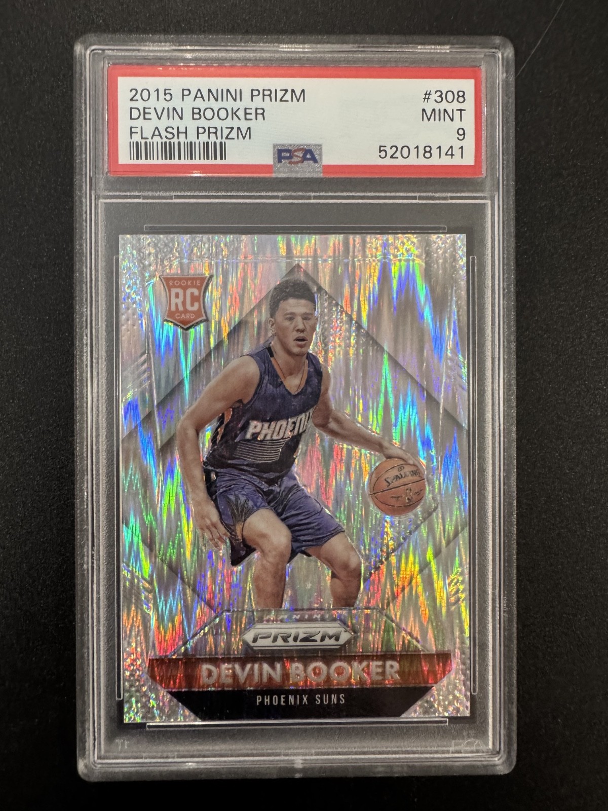 2015-16 Panini Prizm Devin Booker Flash Prizm PSA 9