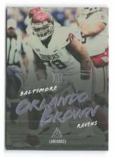 2018 Panini Luminance Orlando Brown #178 Rookie Baltimore Ravens