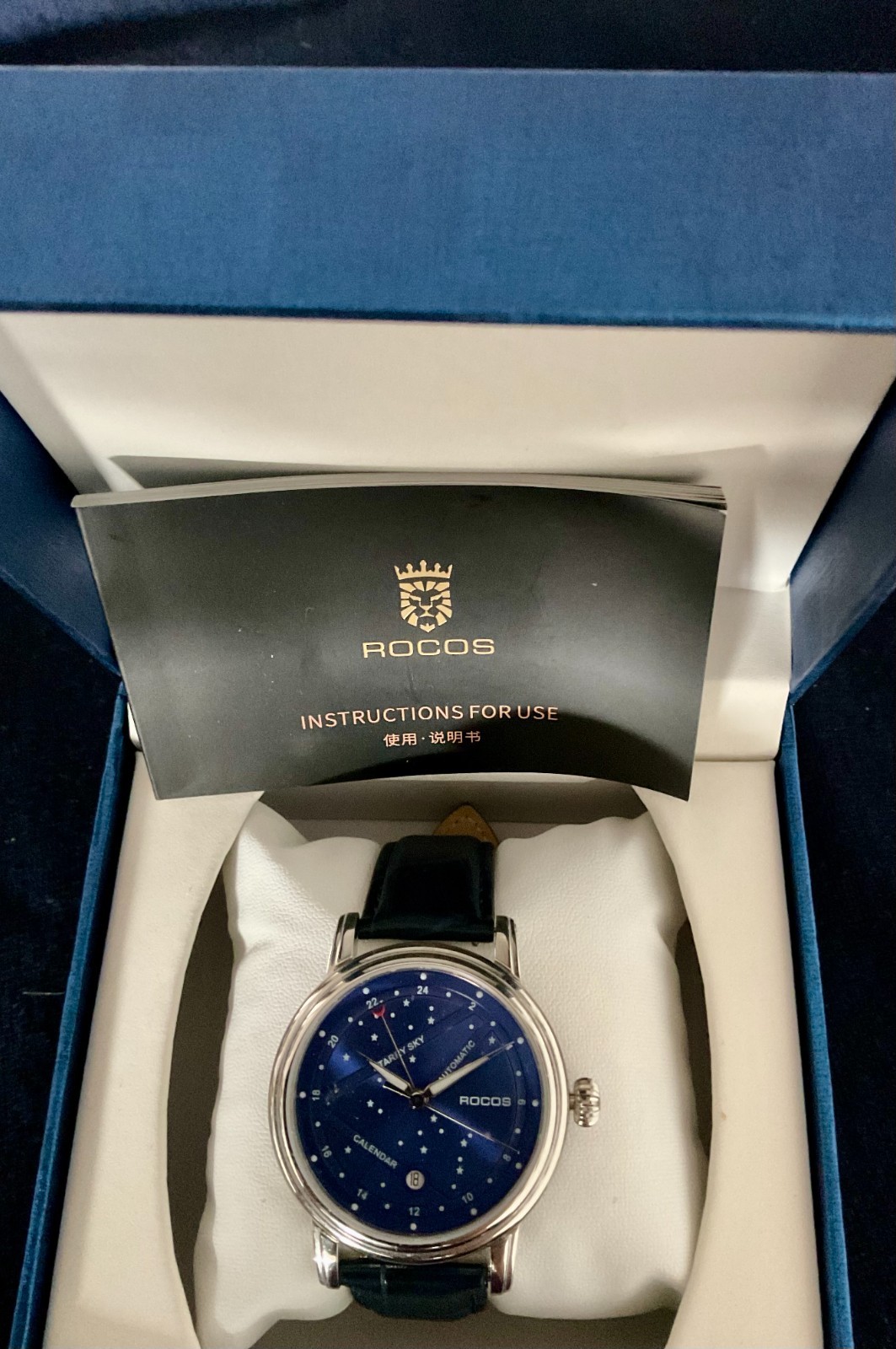 EUC Deep Blue Automatic Rocos Celestial Date 24 H… - image 3
