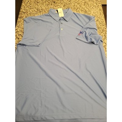 Pelican Point Collection ABC  Polo Shirt Sky Blue Mens 2XL Performance Fabric