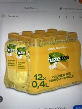 KonkursTee  12 x400ml Fuzetea Grüner Tee Mango Kamille MHD Juni 26 Pfand Gratis