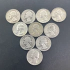 Lot of (10) Washington 90% Silver Quarters