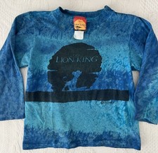 Vintage 90 s Disney Lion King Kids 7/8 Graphic USA Long Sleeve T-shirt Dyed