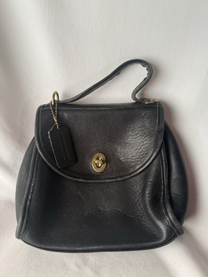 Vintage Coach Regina Bag No. 9985 Black Glove Leather 2Way