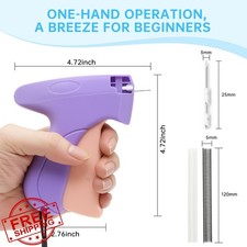 AKEEH Purple Pink Stitch Gun for Clothes Mini Sewing Kit Fasteners