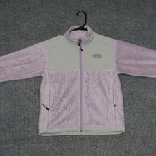 The North Face Denali Fleece Jacket Youth M Purple Grey Full Zip High Pile