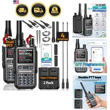 Radio UV-5R Mini Ham Radio Long Range Handheld Two Way Radio NOAA Weather Rad...