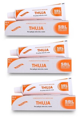 3 x SBL THUJA OINTMENT WART FUNGAL OVERGROWTH DRY SKIN & ERUPTION FRECKLES 2026