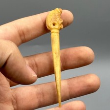 Rare Collectible Ancient Roman Hair Pin With Animal Figure - 1st Century AD